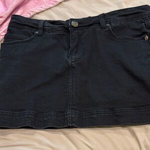 C & VClassic Black Denim Mini Skirt